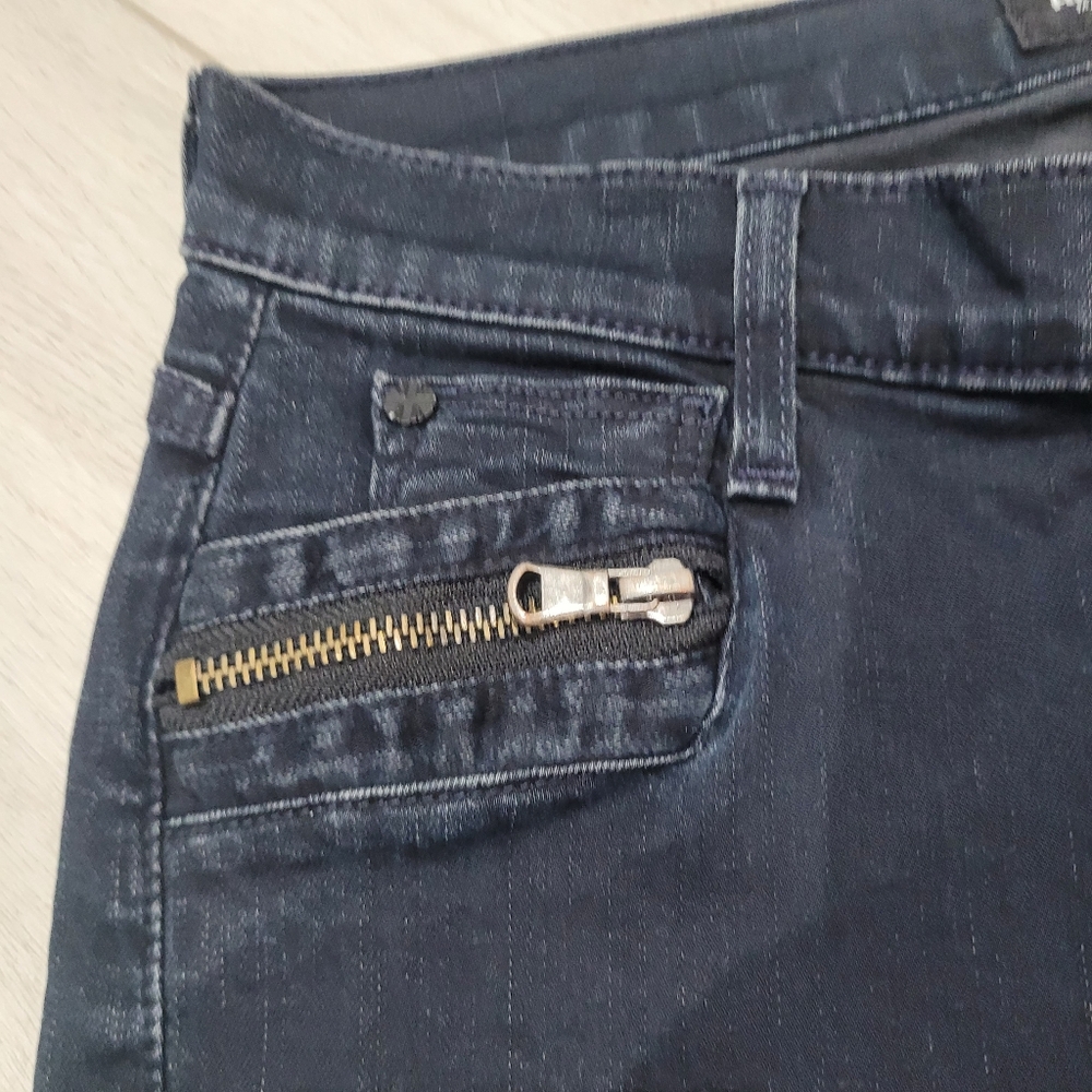 Hudson Women's Chimera Zipper Skinny Jeans Low Rise Dark Wash Denim Blue 26 - Picture 4 of 12